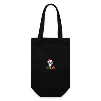 Panda Christmas Comic Gifts - Gift Bag for Bottles - black - Front