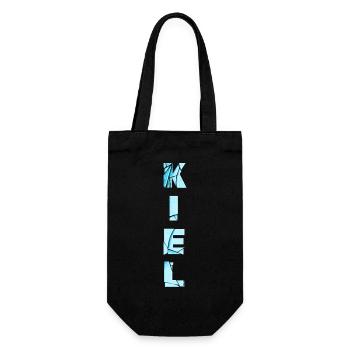 Kiel Germany City Font Skyline Home - Gift Bag for Bottles - black - Front
