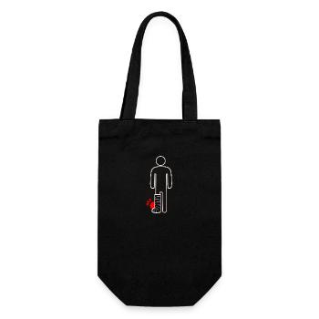 Broken leg - Gift Bag for Bottles - black - Front