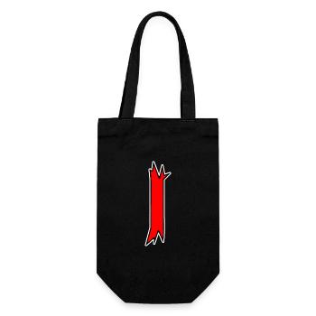 I - Just a letter! - by YoshiArt - Gift Bag for Bottles - black - Front