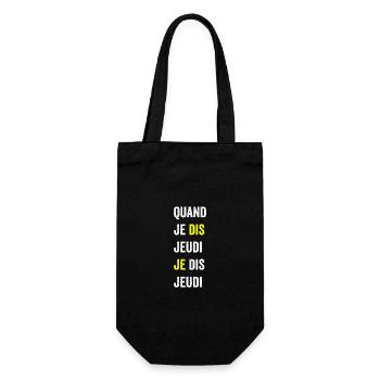 When I say Thursday I mean Thursday1 - Gift Bag for Bottles - black - Front