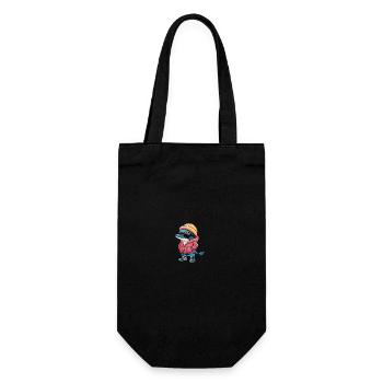 Dolphin Winter Comic - Gift Bag for Bottles - black - Front