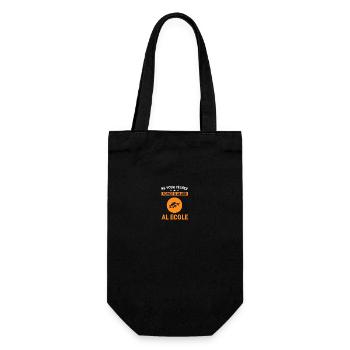 Born to Fish Humor Fisherman Vintage Retro Child - Gift Bag for Bottles - black - Front