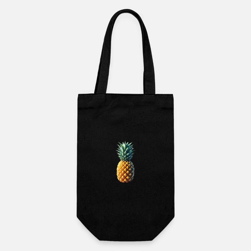 Pineapple Polygon - Gift Bag for Bottles - black