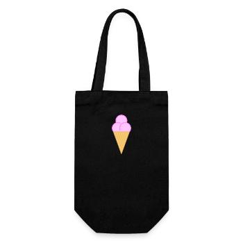 Ice Cream / Eis1 - Gift Bag for Bottles - black - Front