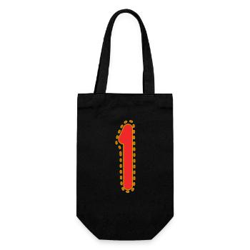 1. 1 AN. 1er ANNIVERSAIRE. ANNIVERSAIRE 1 AN - Sac à bouteille - noir - Devant
