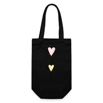 Ligne de cœur verticale - Sac à bouteille - noir - Devant