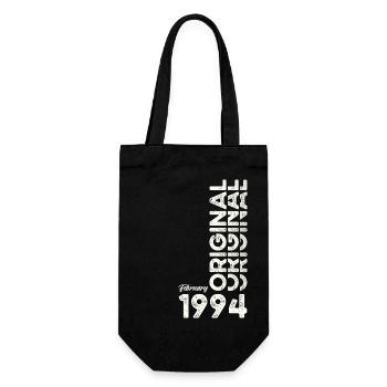 30. Geburtstag Original Februar Jahrgang 1994 - Geschenkbeutel für Flaschen - Schwarz - Vorne
