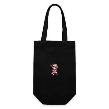 Jack Russel Terrier Dog Christmas Cool X-Mas - Gift Bag for Bottles - black - Front