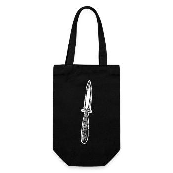 Knife Cutler Knife Lover - Gift Bag for Bottles - black - Front