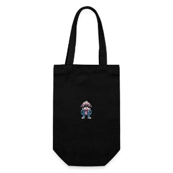 Bulldog chien bande dessinée d’hiver - Sac à bouteille - noir - Devant