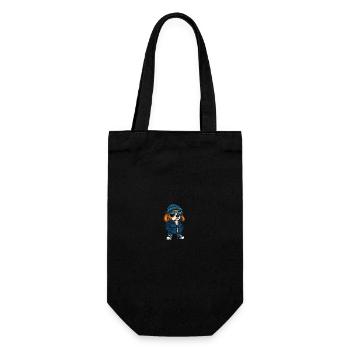 Beagle Dog Winter - Gift Bag for Bottles - black - Front