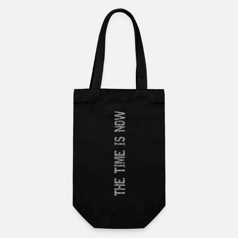The time is now - Geschenkbeutel für Flaschen - Schwarz