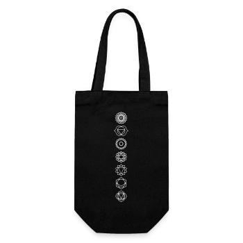Chakras - Geschenkbeutel für Flaschen - Schwarz - Vorne