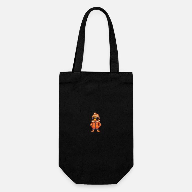 Bande dessinée d’hiver de canard - Sac à bouteille - noir