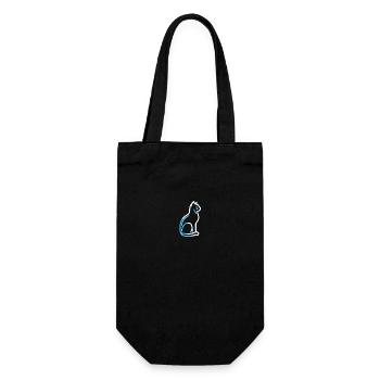 pet symbol pet - Gift Bag for Bottles - black - Front