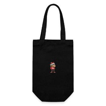 Pferd Weihnachten Cool X-Mas - Geschenkbeutel für Flaschen - Schwarz - Vorne