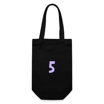 5. 5 YEARS. 5th ANNIVERSARY. 5 YEAR ANNIVERSARY - Gift Bag for Bottles - black - Front