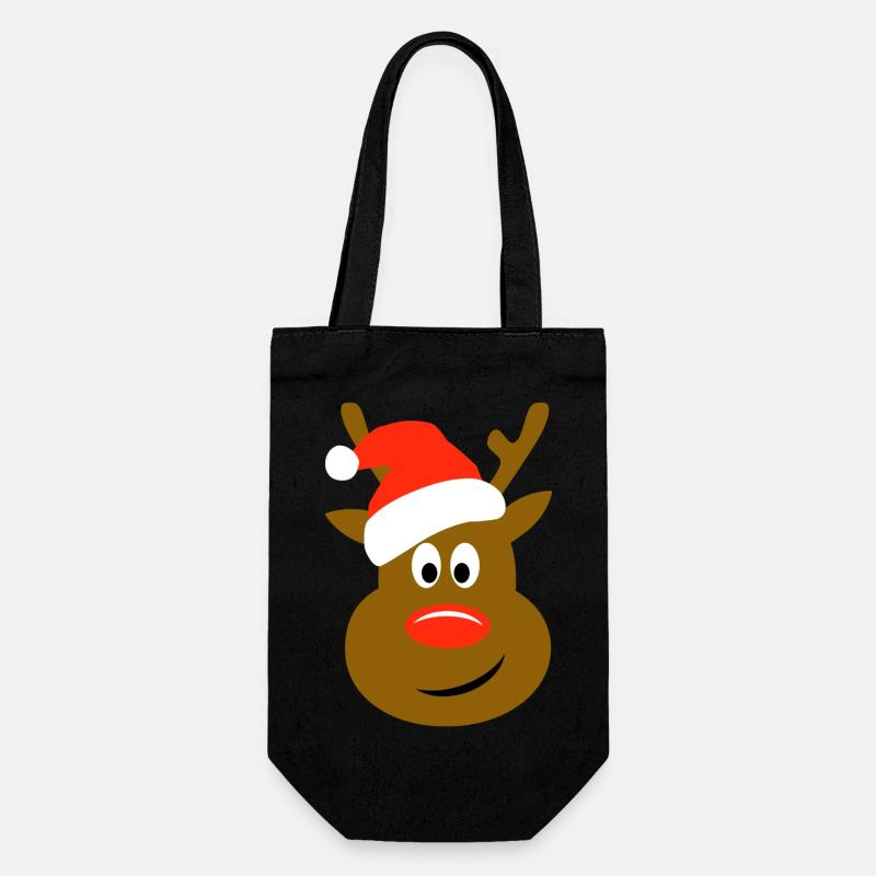 Christmas - Gift Bag for Bottles - black