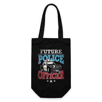 Future Police Officer - Gift Bag for Bottles - black - Front