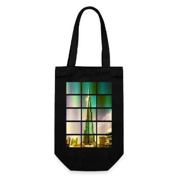 Dubai Burj Khalifa Vereinigte Arabische Emirate - Geschenkbeutel für Flaschen - Schwarz - Vorne