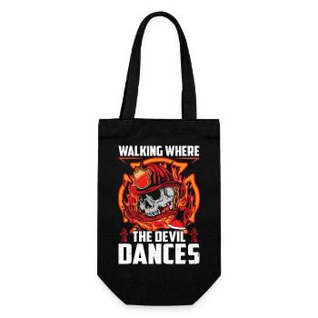 fire Department - Gift Bag for Bottles - black - Front
