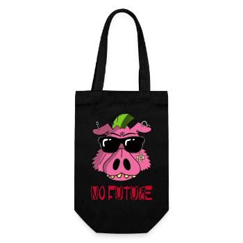 Punk Pig - Gift Bag for Bottles - black - Front