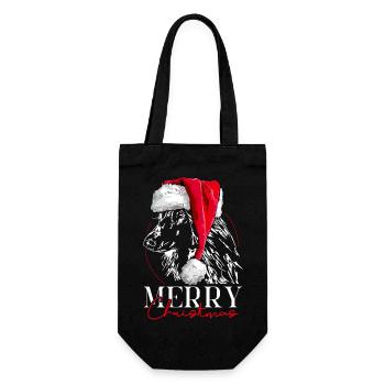 AFGHAN GREYHOUND Merry Christmas Wilsigns - Gift Bag for Bottles - black - Front