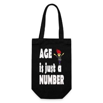 Age is just a number - Gift Bag for Bottles - black - Front