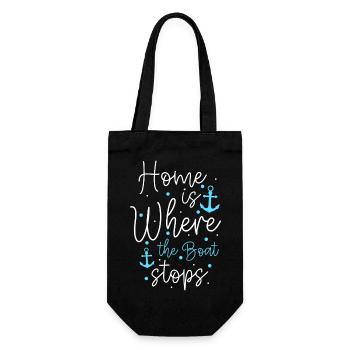 Sailing Sailboat Cruise - Gift Bag for Bottles - black - Front