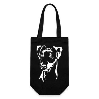 Zwergpinscher Head "Black Edition" - Gift Bag for Bottles - black - Front