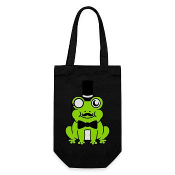Sir Frosch Gentlemen Zylinder - Geschenkbeutel für Flaschen - Schwarz - Vorne