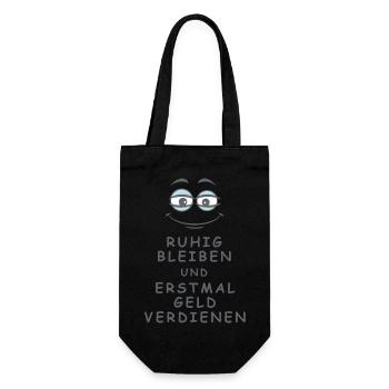 Geld verdienen - Geschenkbeutel für Flaschen - Schwarz - Vorne