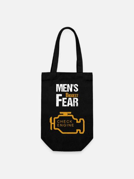 Angst? Ich bin es nur, die Motorkontrollleuchte! - Geschenkbeutel für Flaschen - Schwarz