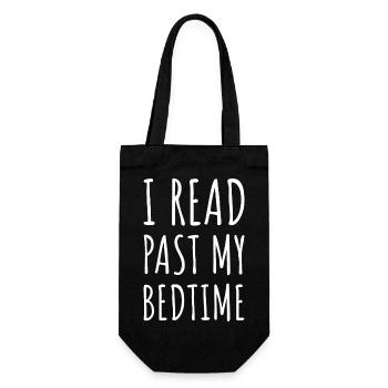 I Read Past My Bedtime I - Gift Bag for Bottles - black - Front