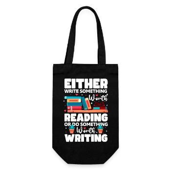 Writer Novel Literature Book author - Gift Bag for Bottles - black - Front