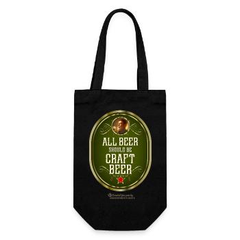 Craft Beer T-shirt design with funny saying - Gift Bag for Bottles - black - Front