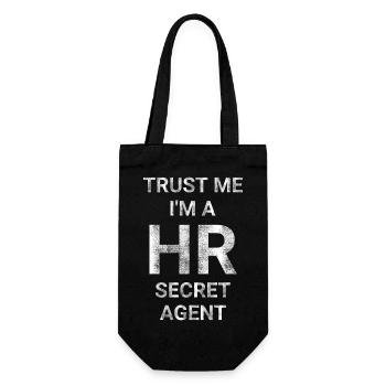 Trust Me I m A HR Secret agent - Gift Bag for Bottles - black - Front