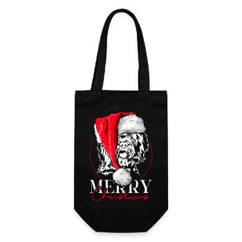 Père Noël BARBET Joyeux Noël Chiens Wilsigns - Sac à bouteille - noir - Devant