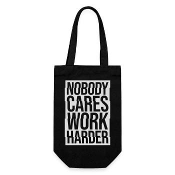nobody cares work harder - Gift Bag for Bottles - black - Front