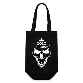 August 2010 Totenkopf - Geschenkbeutel für Flaschen - Schwarz - Vorne