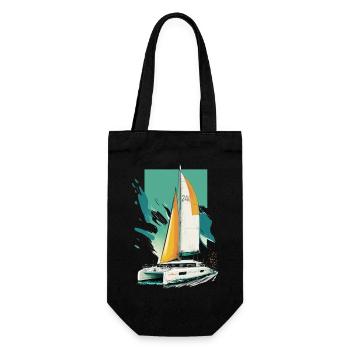 Catamaran = Adventure of Freedom - Gift Bag for Bottles - black - Front