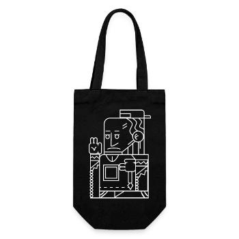 Gangster Profession Peintre Street Line Drawing - Sac à bouteille - noir - Devant