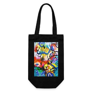 Abstract Chaos #8 original painting Design - Geschenkbeutel für Flaschen - Schwarz - Vorne
