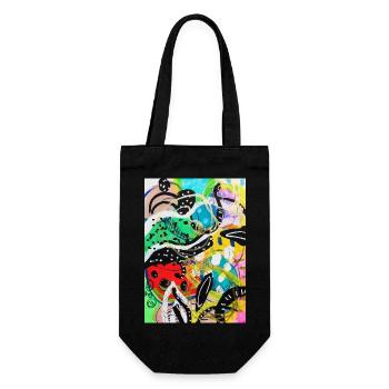 Abstract Chaos #16 original painting Design - Geschenkbeutel für Flaschen - Schwarz - Vorne