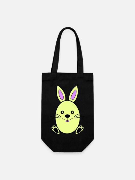 osterhase - Geschenkbeutel für Flaschen - Schwarz