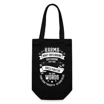 Karma Positive Sarcasm - Gift Bag for Bottles - black - Front
