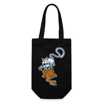 Cat ball - Gift Bag for Bottles - black - Front