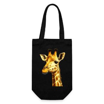 Giraffe Head Gift - Gift Bag for Bottles - black - Front