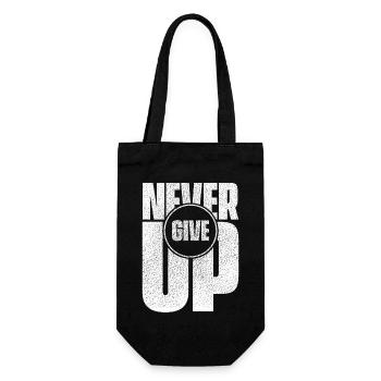 Never Give Up - Gift Bag for Bottles - black - Front